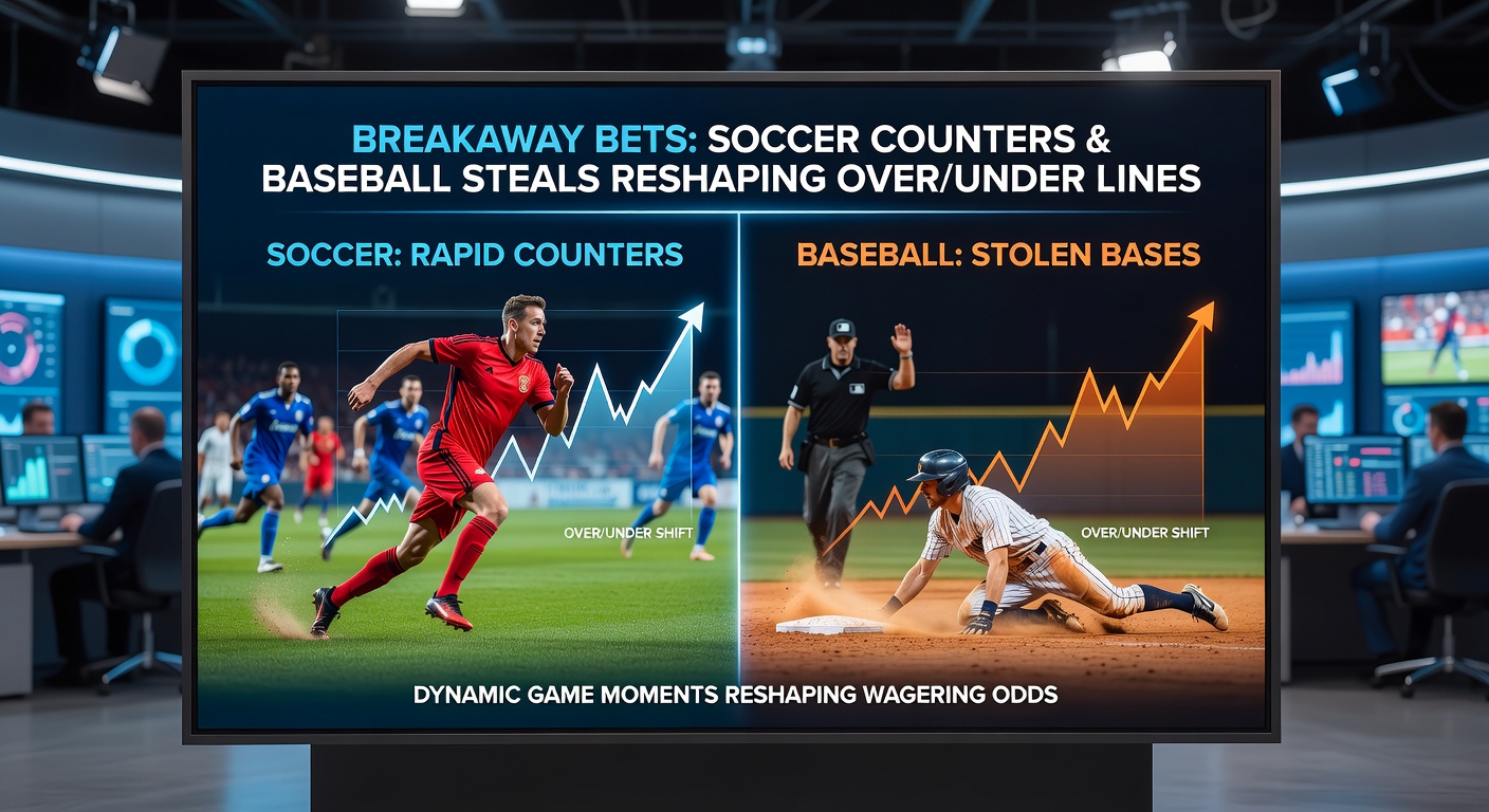 Baseball player sliding headfirst into second base during a steal, highlighting how basepath aggression alters run-scoring dynamics and over/under projections