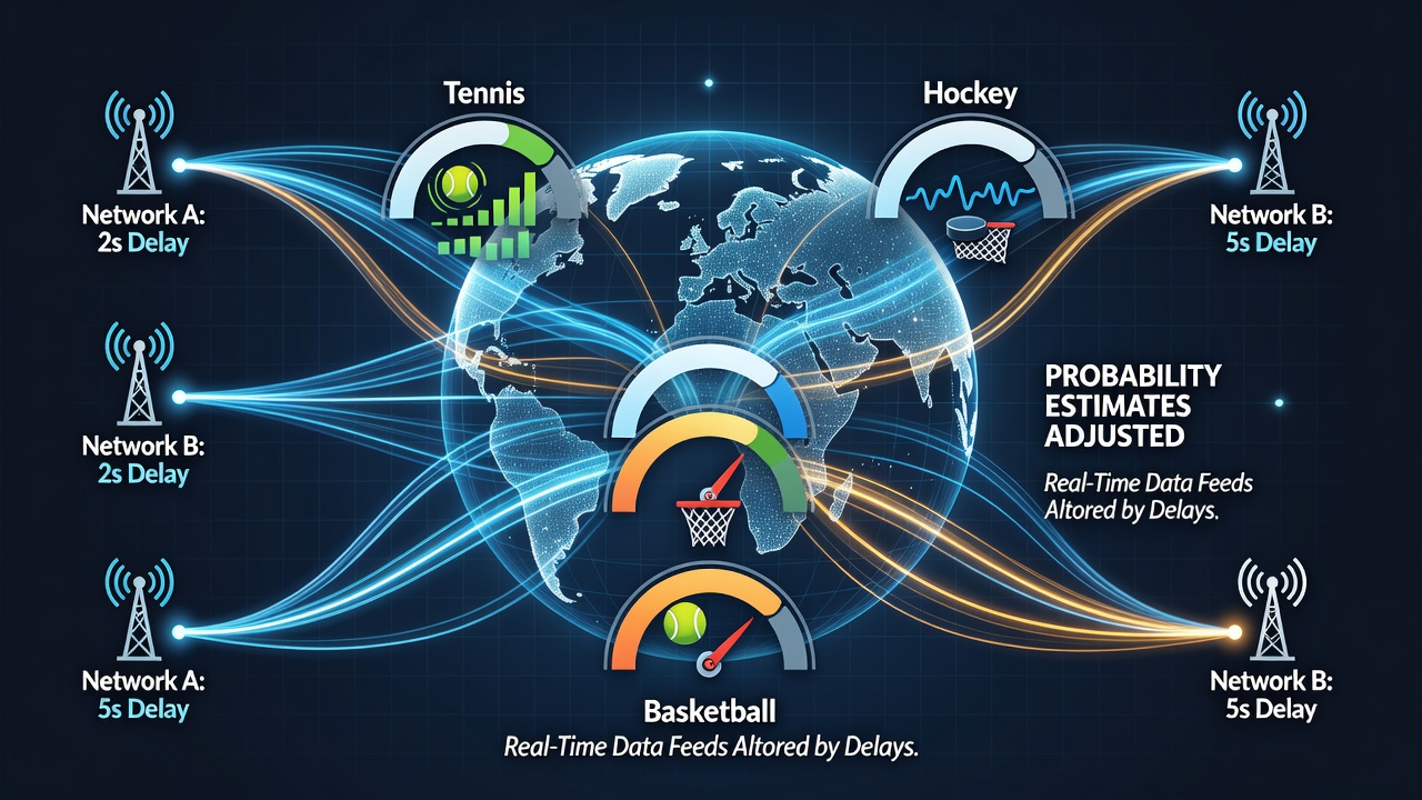 International broadcast networks showing signal transmission delays during live sports coverage