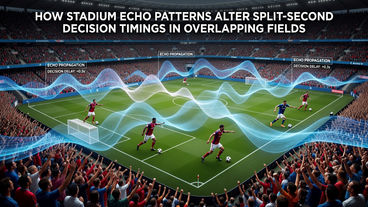 Athletes reacting to crowd noise in overlapping sports events