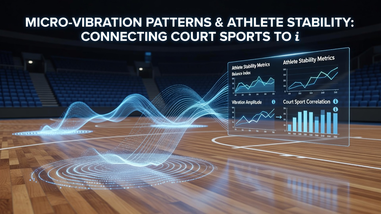 High-speed camera and force plate setup capturing vibration effects on athlete decision windows during court-to-ice surface transitions