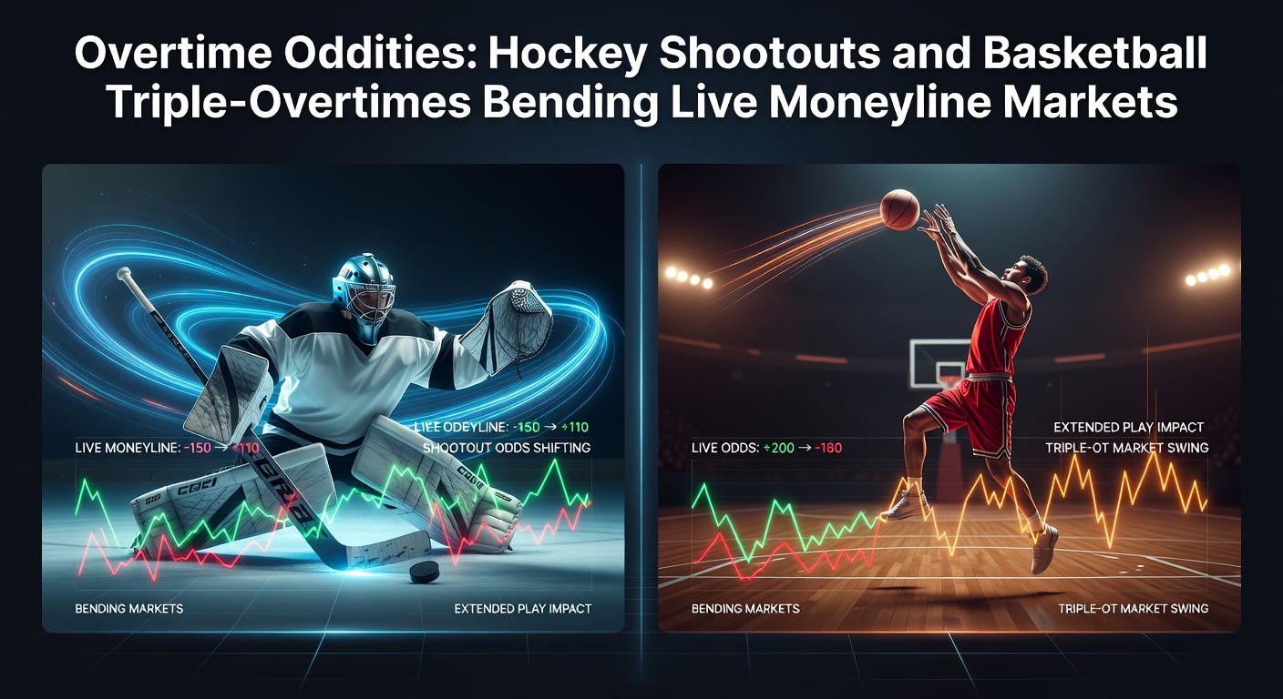 NHL shootout drama unfolding under arena lights with goalie tensed for the decisive shot